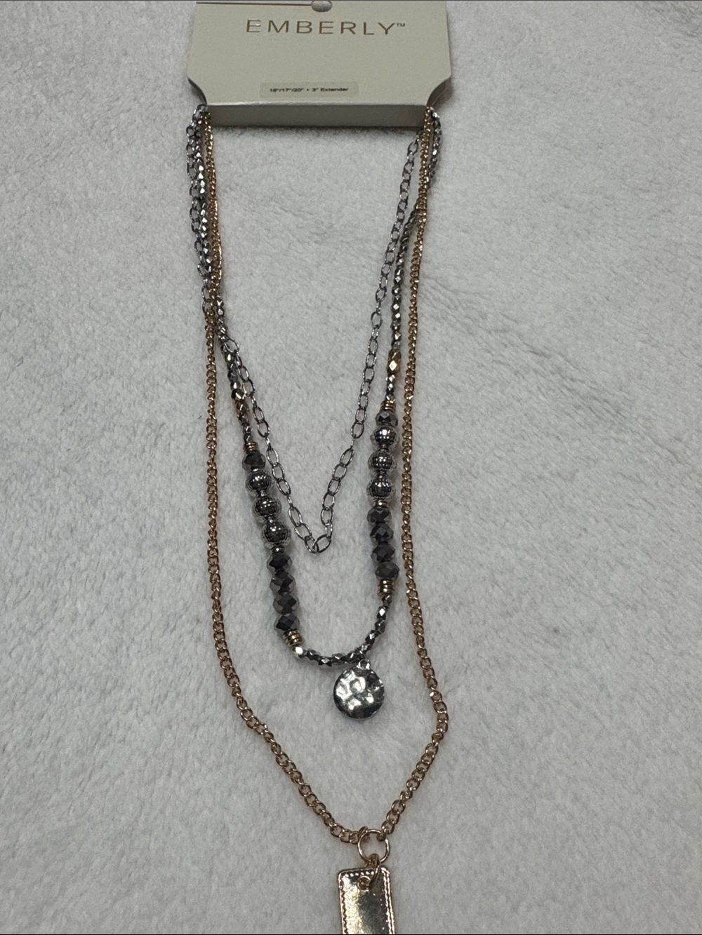 Emberly Layered Necklace Set in Gold and Silver Tones